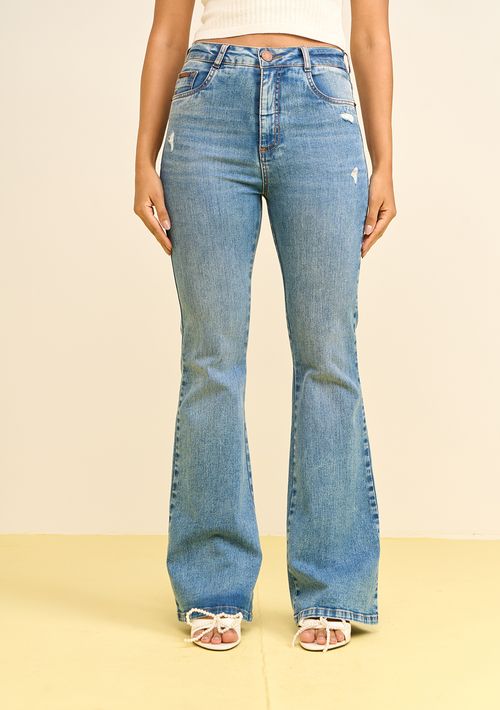 Calça Zinco Flare Alta Azul