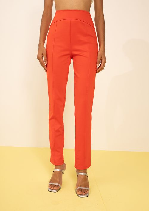 Calça Zinco Slim Alta Laranja