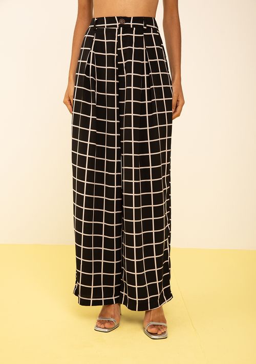 Calça Zinco Reta Alta Preto