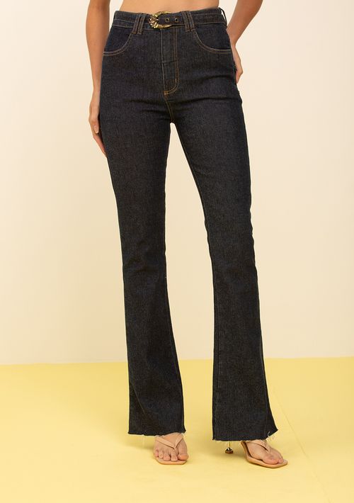 Calça Zinco Boot Cut Alta Azul