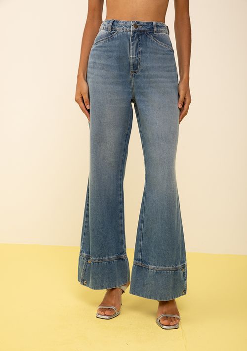 Calça Zinco Wide Alta Azul