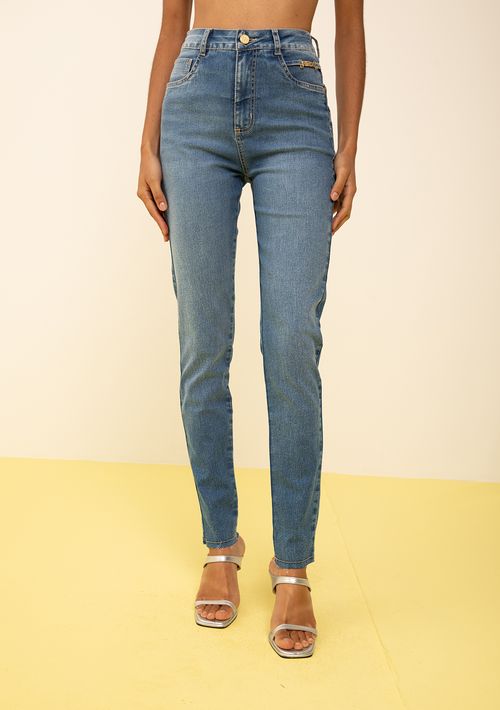 Calça Zinco Skinny Alta Azul