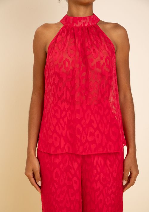 Regata Zinco Solta Gola Alta Padrão Rosa