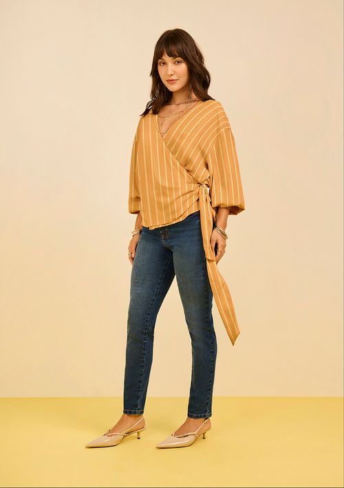 Calça Zinco Skinny Alta Azul