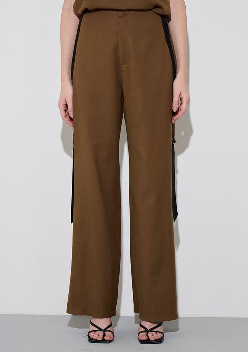 Calça Zinco Pantalona Alta Verde