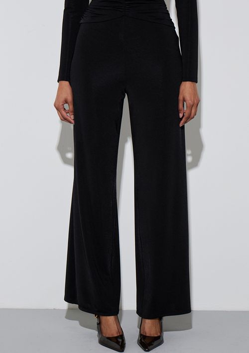 Calça Zinco Pantalona Alta Preto