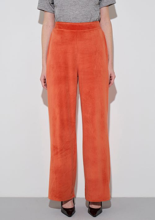 Calça Zinco Pantalona Alta Laranja