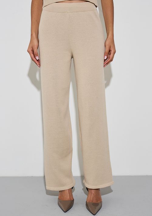 Calça Zinco Reta Alta Bege