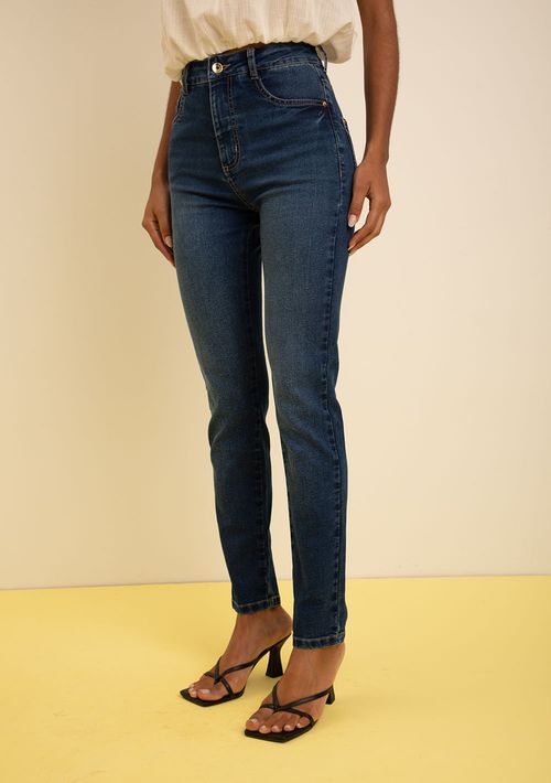 Calça Zinco Skinny Alta Azul