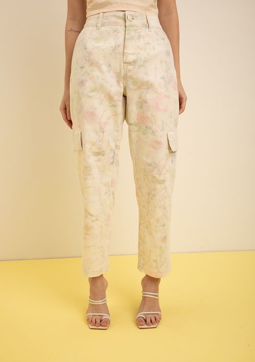 Calça Zinco Reta Média Amarelo