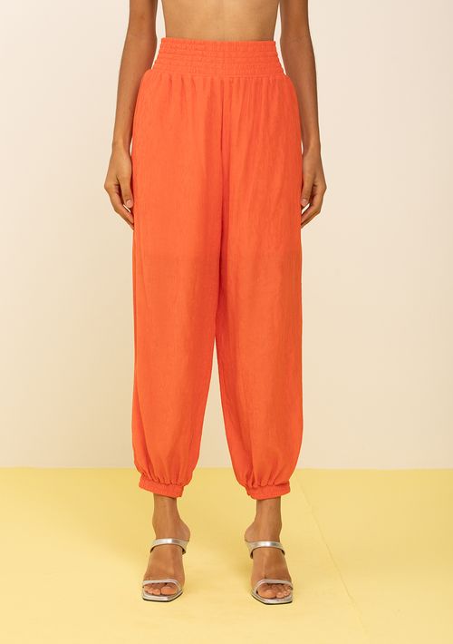 Calça Zinco Jogging Alta Laranja